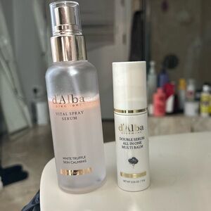 d'Alba Double Serum All In One Multi Balm & White Truffle Vital Spray mist face
